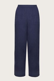 Monsoon Blue Parker Linen Crop Trousers - Image 6 of 6