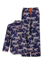 Cyberjammies Blue Long Sleeved Pyjamas Set - Image 4 of 4