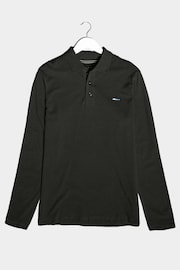 BadRhino Big & Tall Black Essential 100% Cotton Long Sleeve Polo Shirt - Image 2 of 3