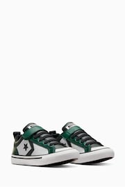 Converse Green Junior Pro Blaze Strap Leather Trainers - Image 2 of 4