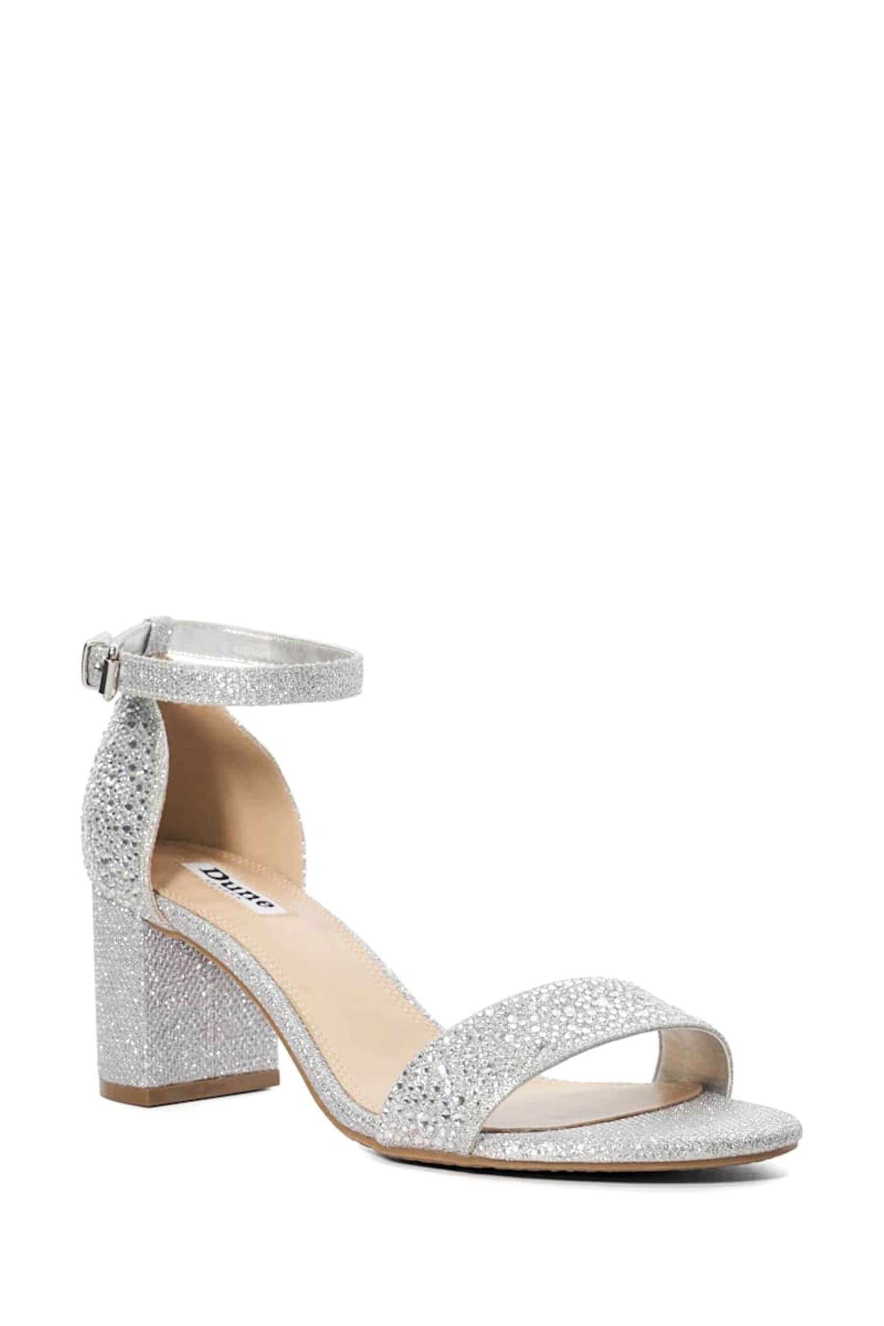 Buy Dune London Silver Mendes Ombre Hotfix Sandals from Next Luxembourg