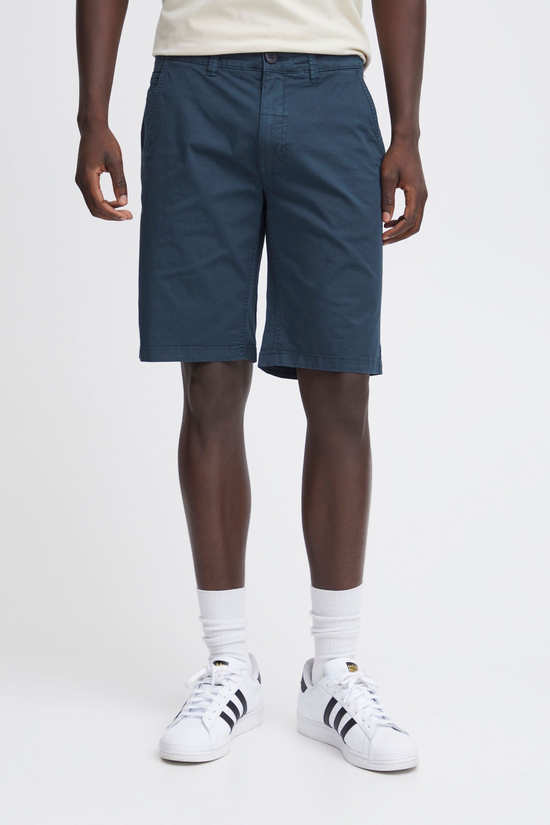 Blend Blue Stretch Chino Shorts - Image 1 of 5