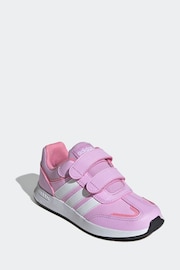 adidas White/Pink Kids Tensaur Switch Shoes - Image 3 of 8