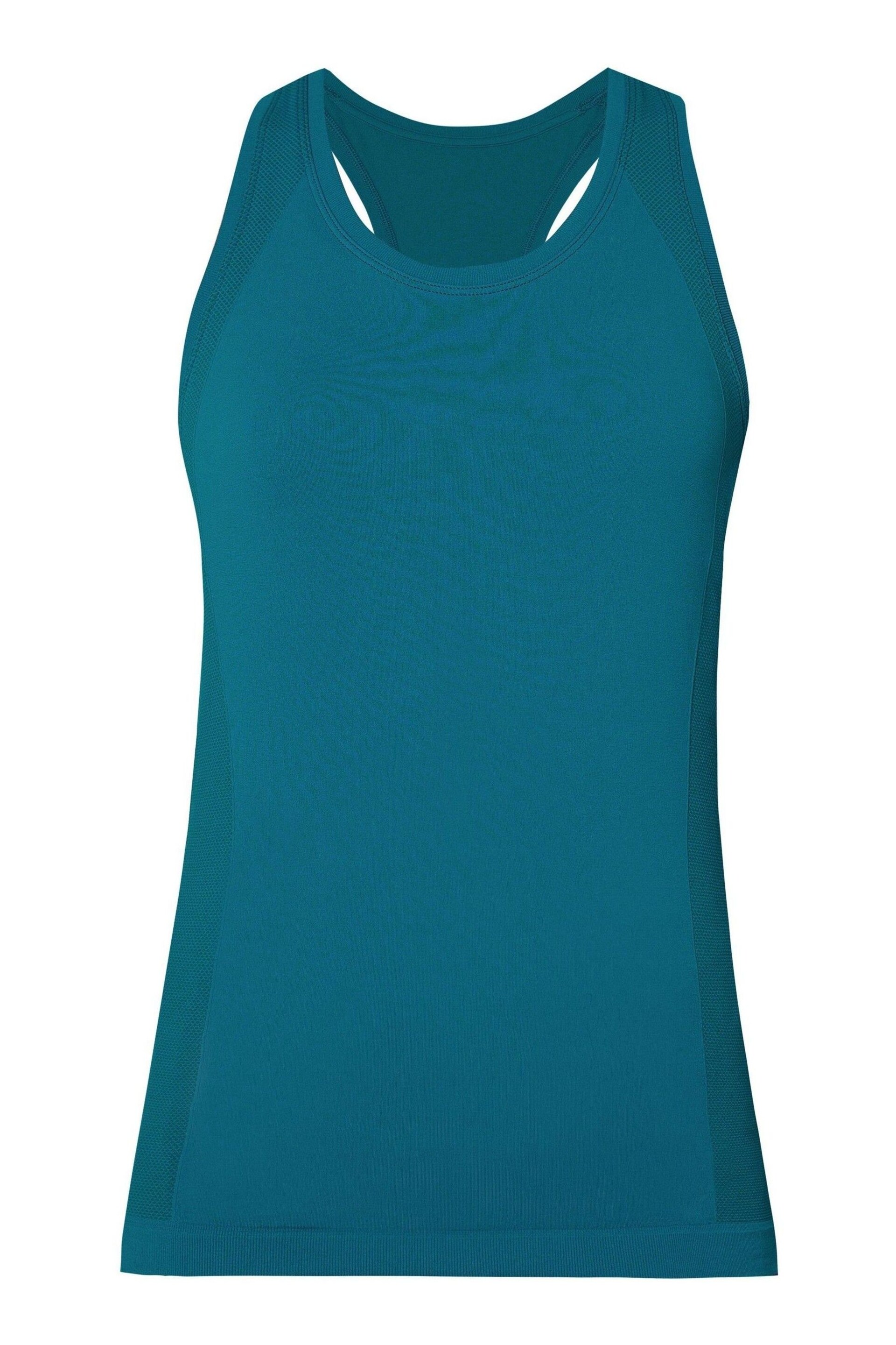 Sweaty Betty Reef Teal Blue Athlete Seamless Workout Tank Top - Image 8 of 8