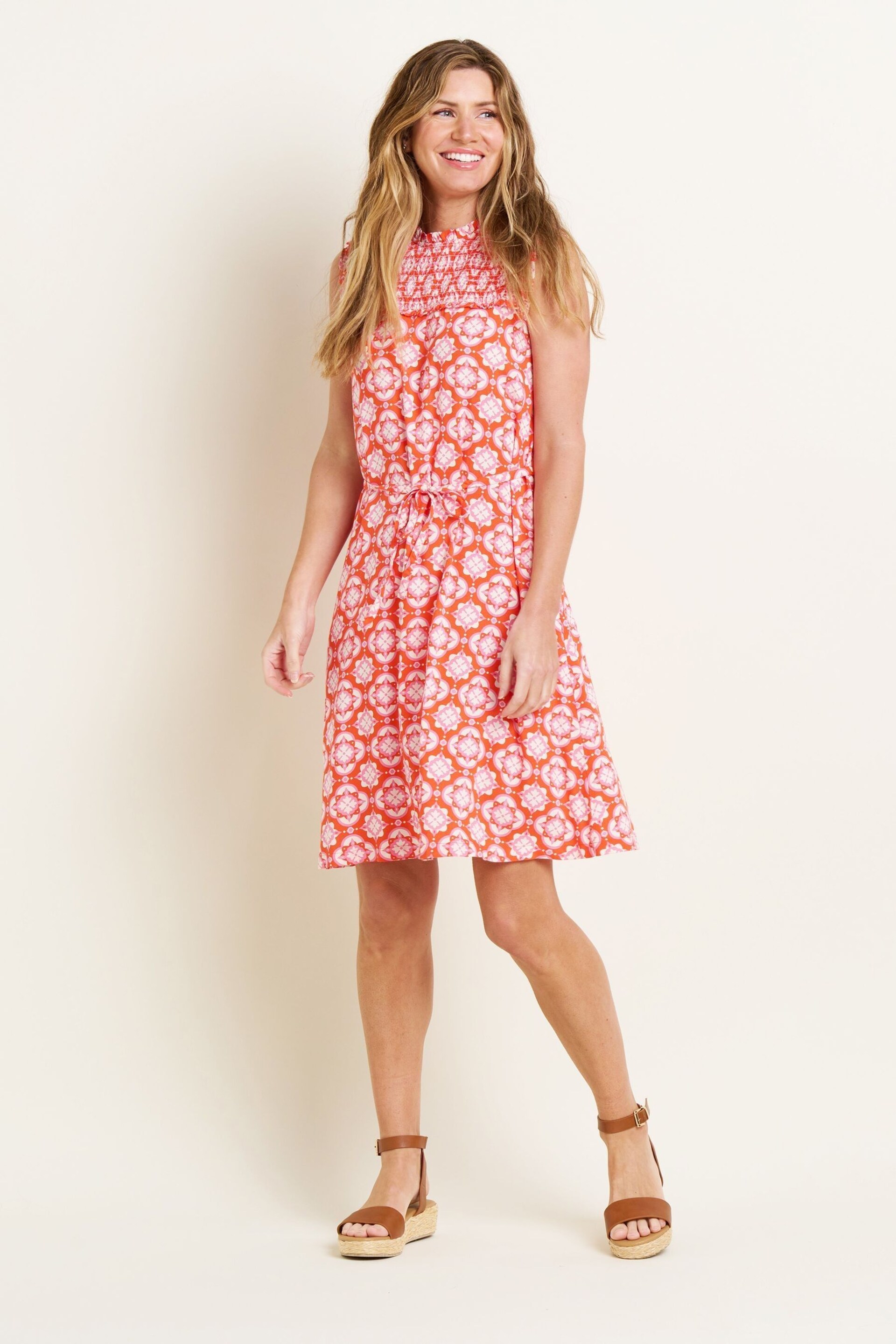 Brakeburn Pink Moroccan Tile Dress - Image 4 of 5