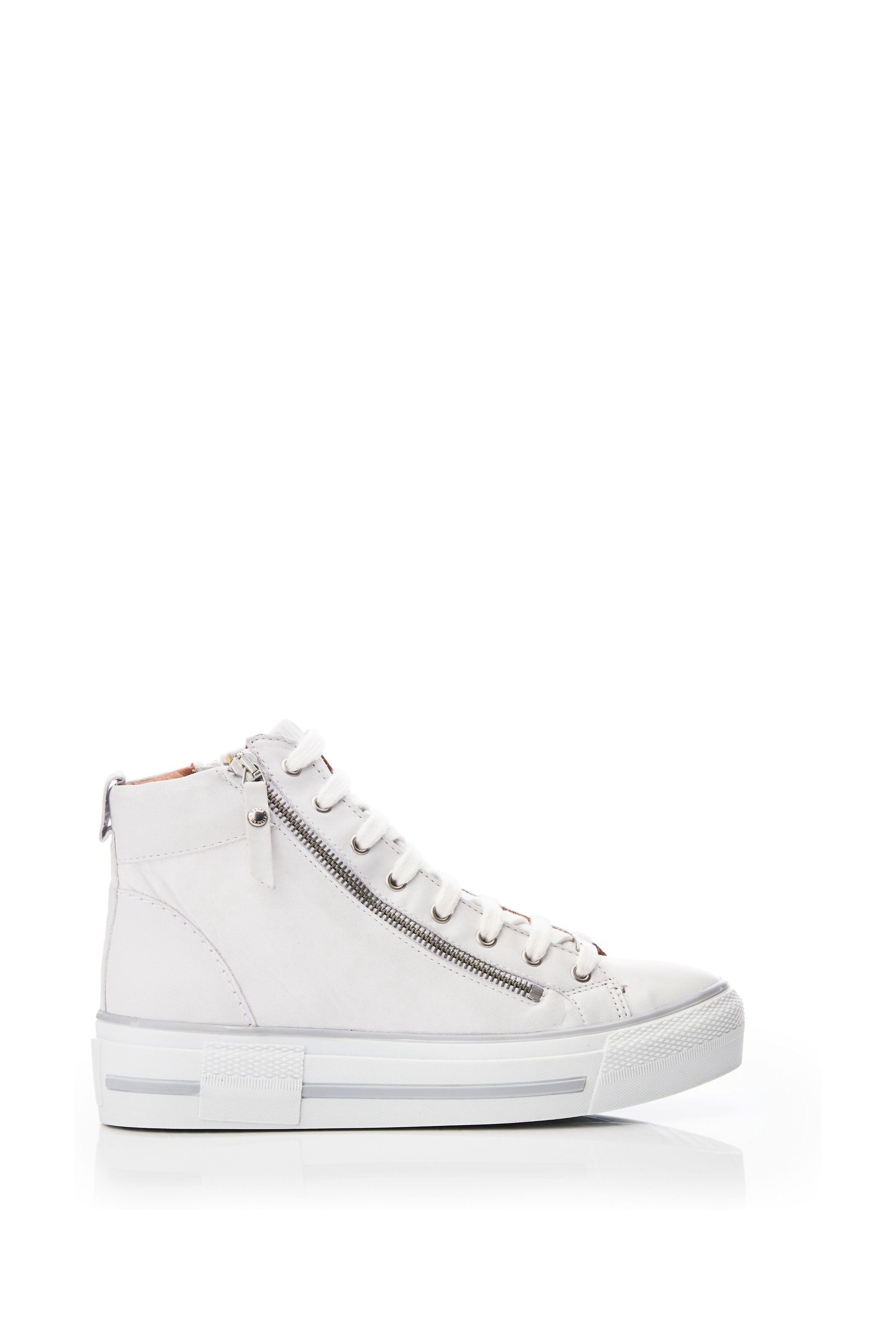 High top leather trainers womens best sale