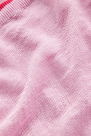 Boden Pink Maggie V-Neck Linen T-Shirt - Image 6 of 6