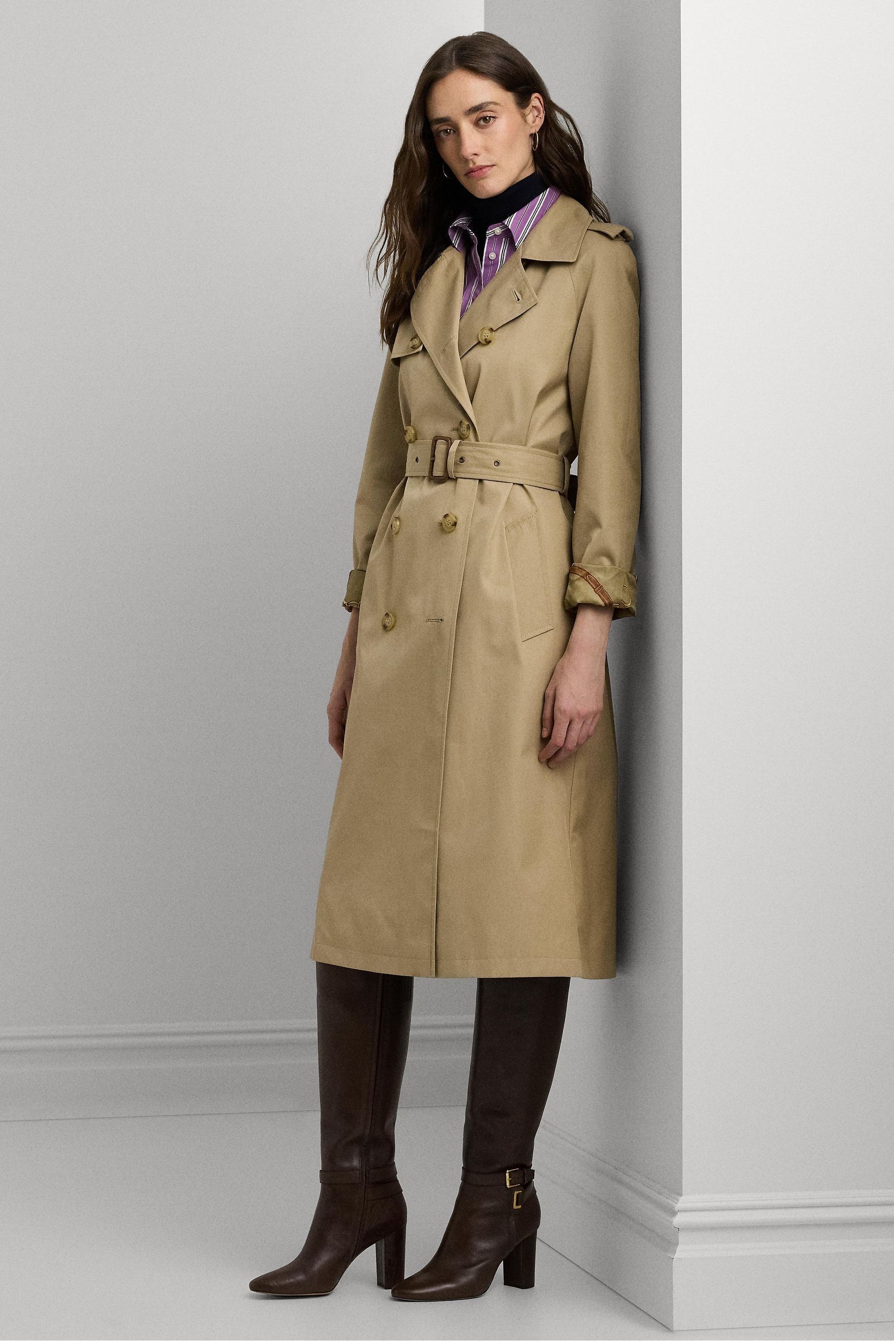 Lauren Ralph Lauren Double Breasted Belted Trench Coat