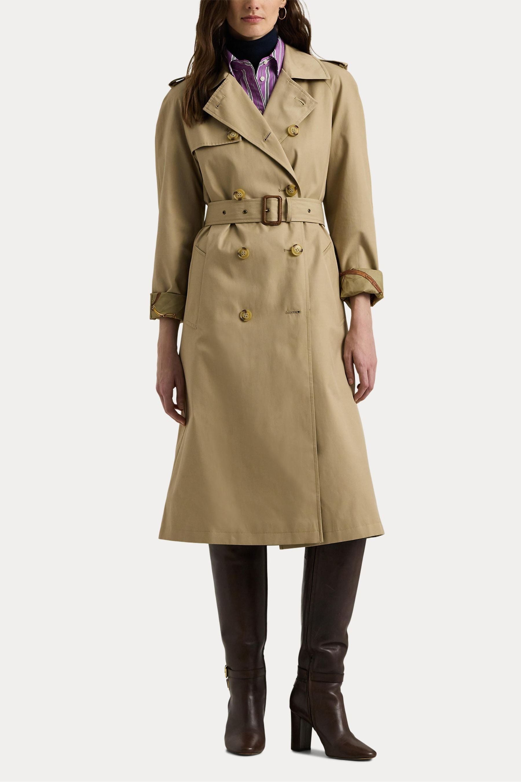 Buy Lauren Ralph Lauren Double Breasted Belted Trench Coat from Next Luxembourg