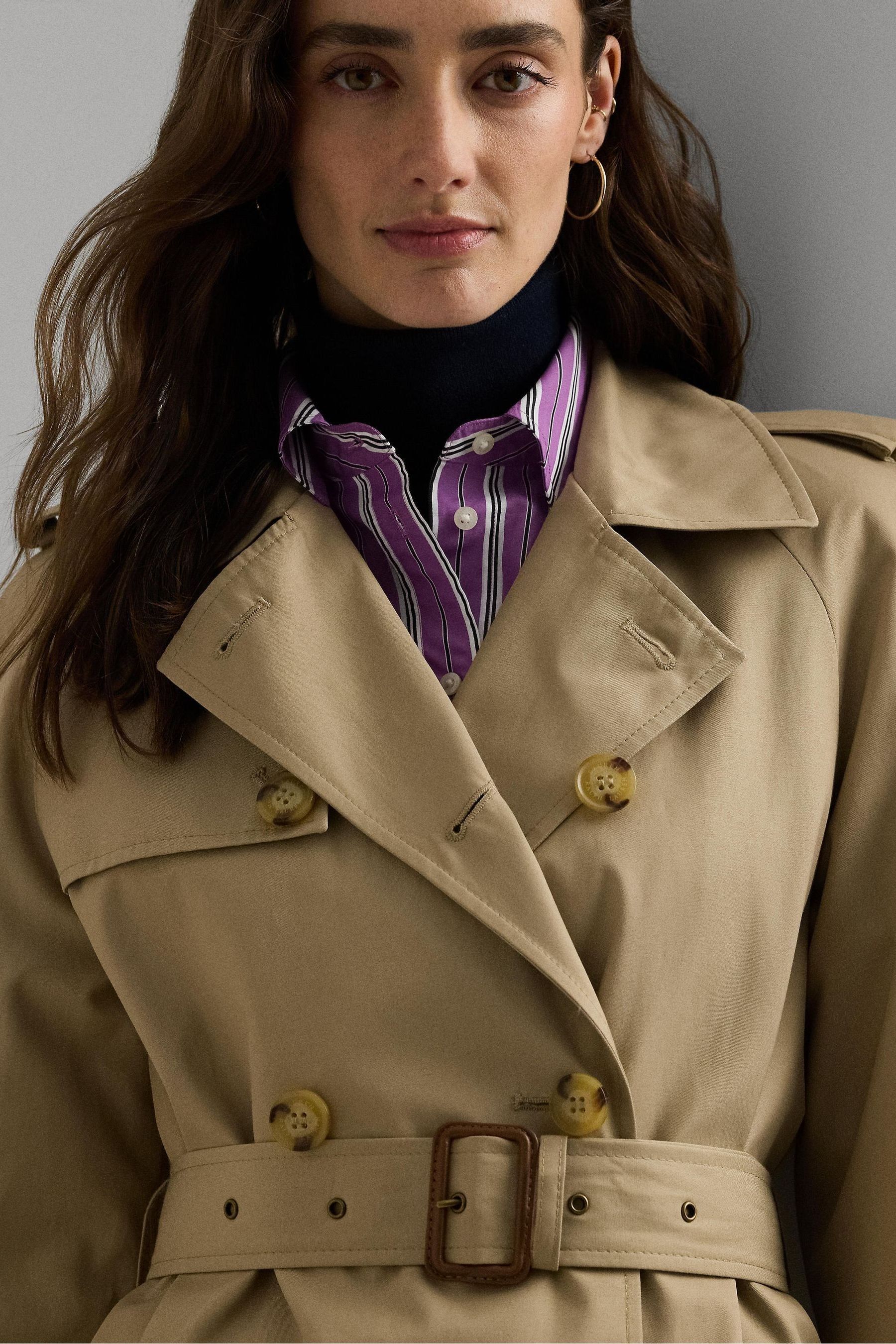 Lauren ralph lauren petite double breasted trench coat clearance