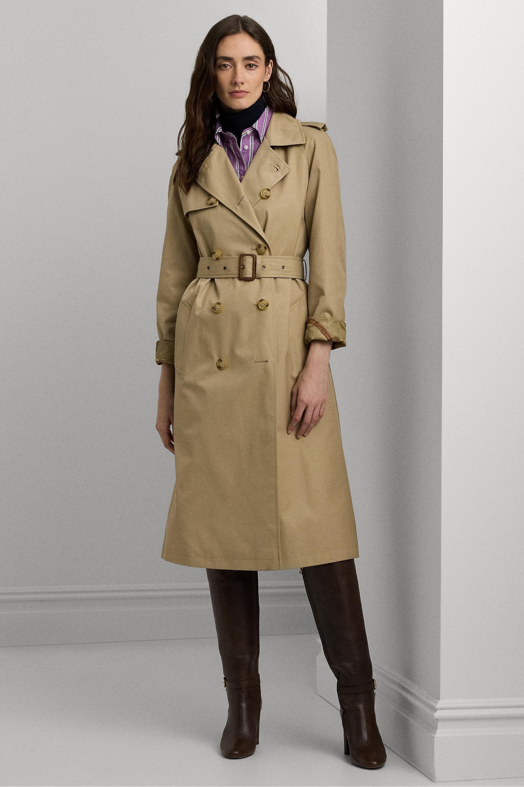 Lauren Ralph Lauren Double Breasted Belted Trench Coat