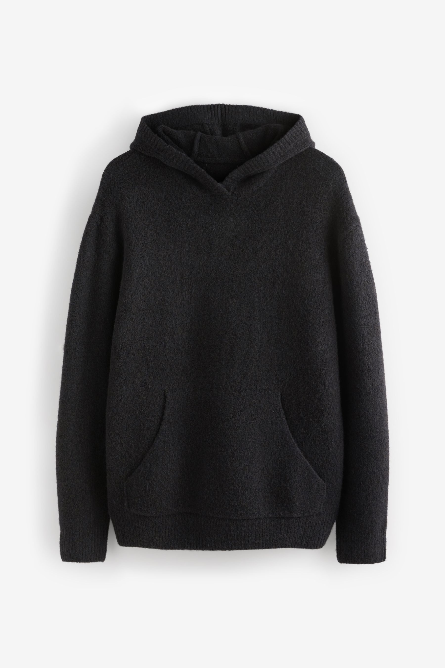 Buy Black Hoodie Relaxed Fit Premium Soft Touch Knitted Hoodie from the Next UK online shop
