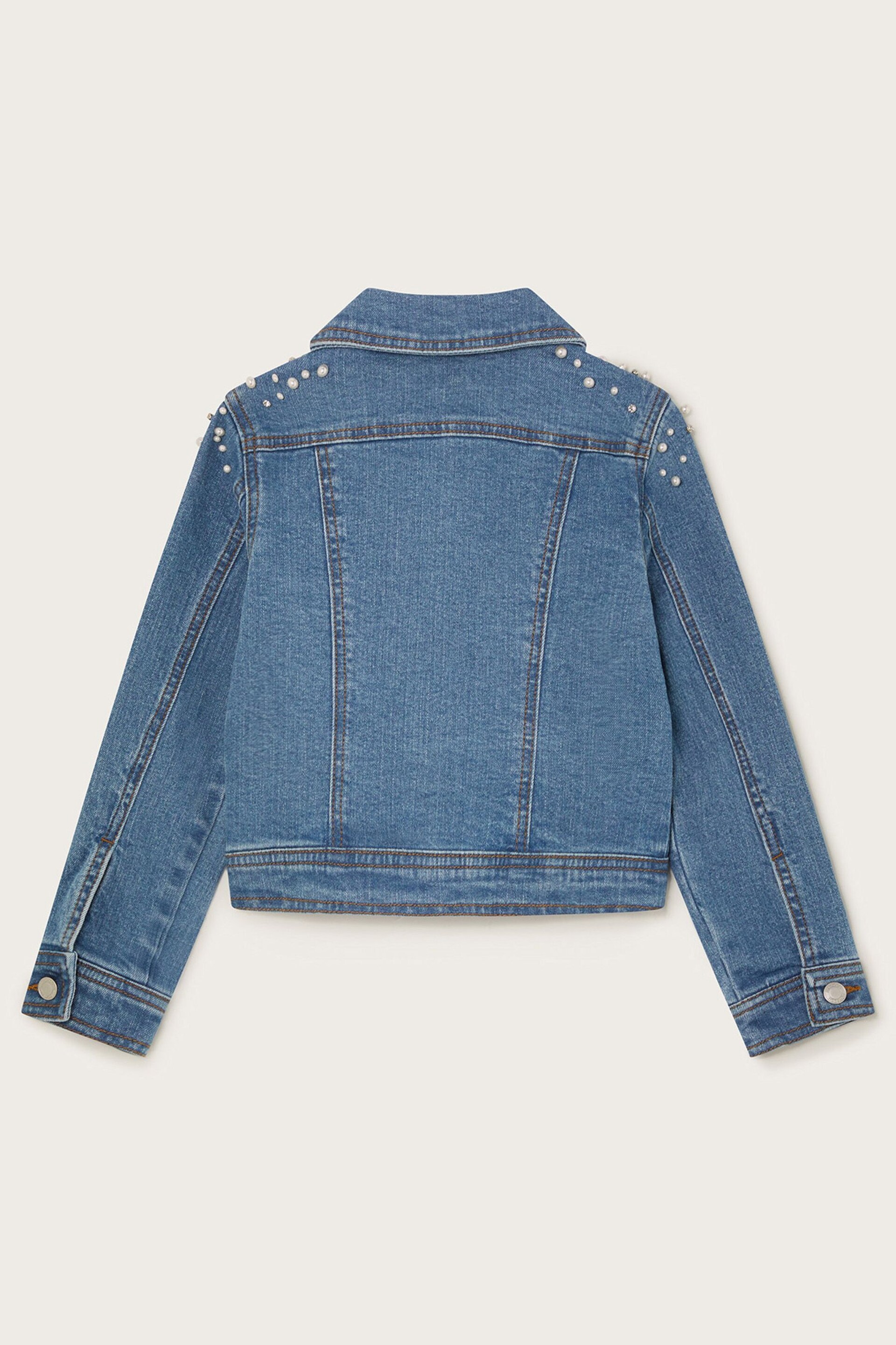 Monsoon Blue Pearl Denim Jacket - Image 2 of 3