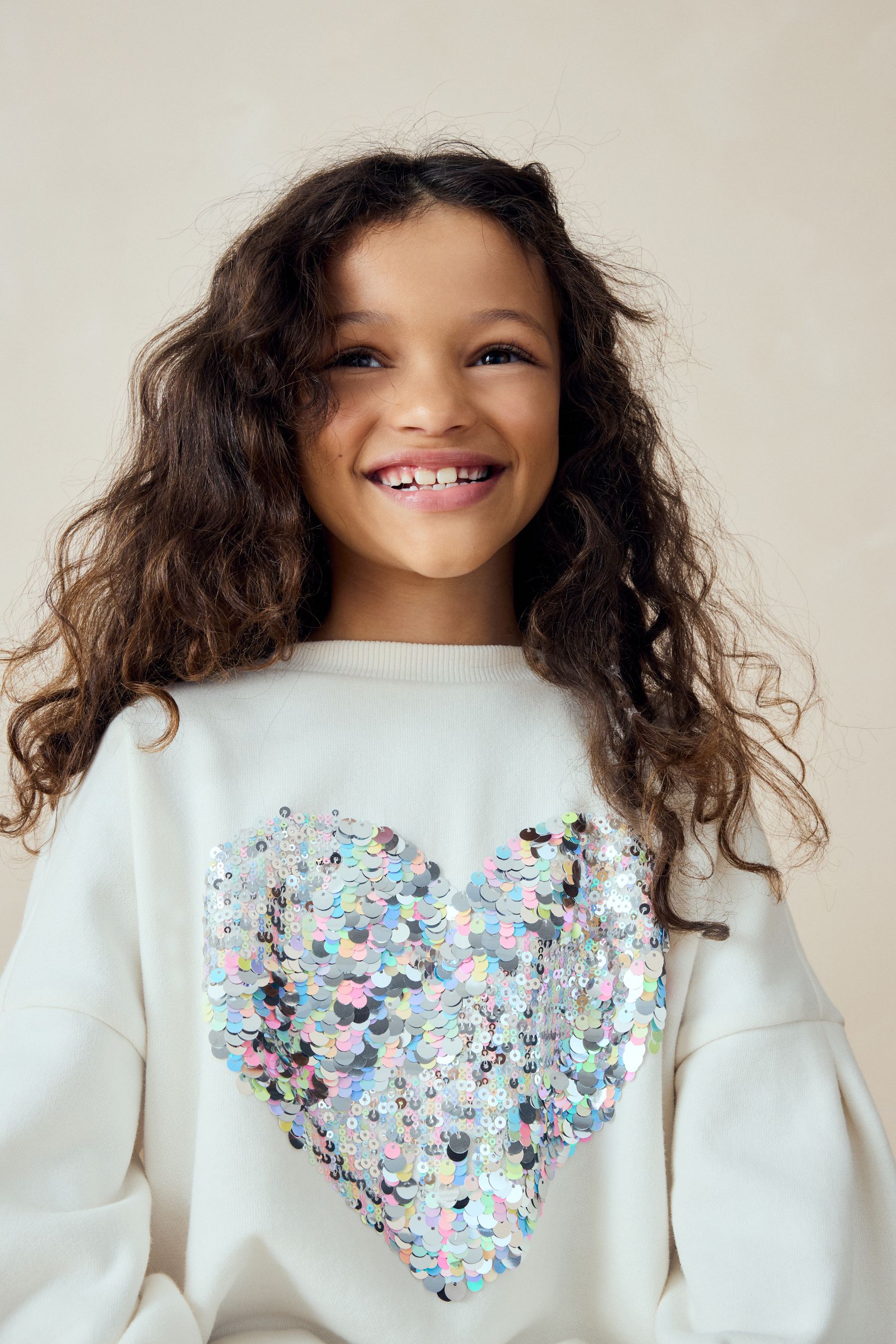 Sequin heart jumper 2025