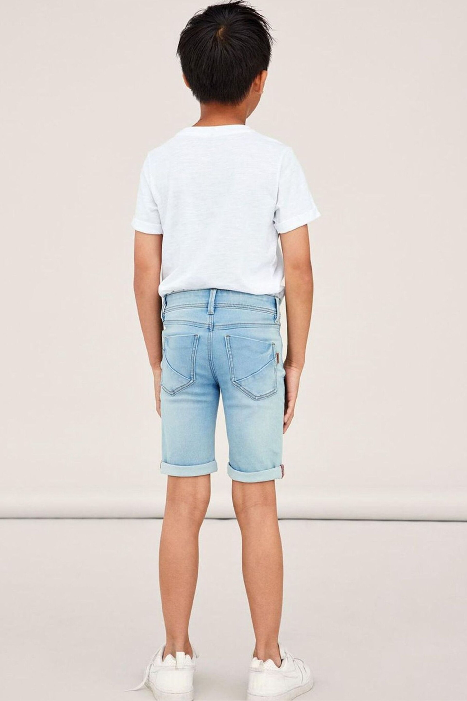 Name It Blue Slim Denim Shorts - Image 2 of 5