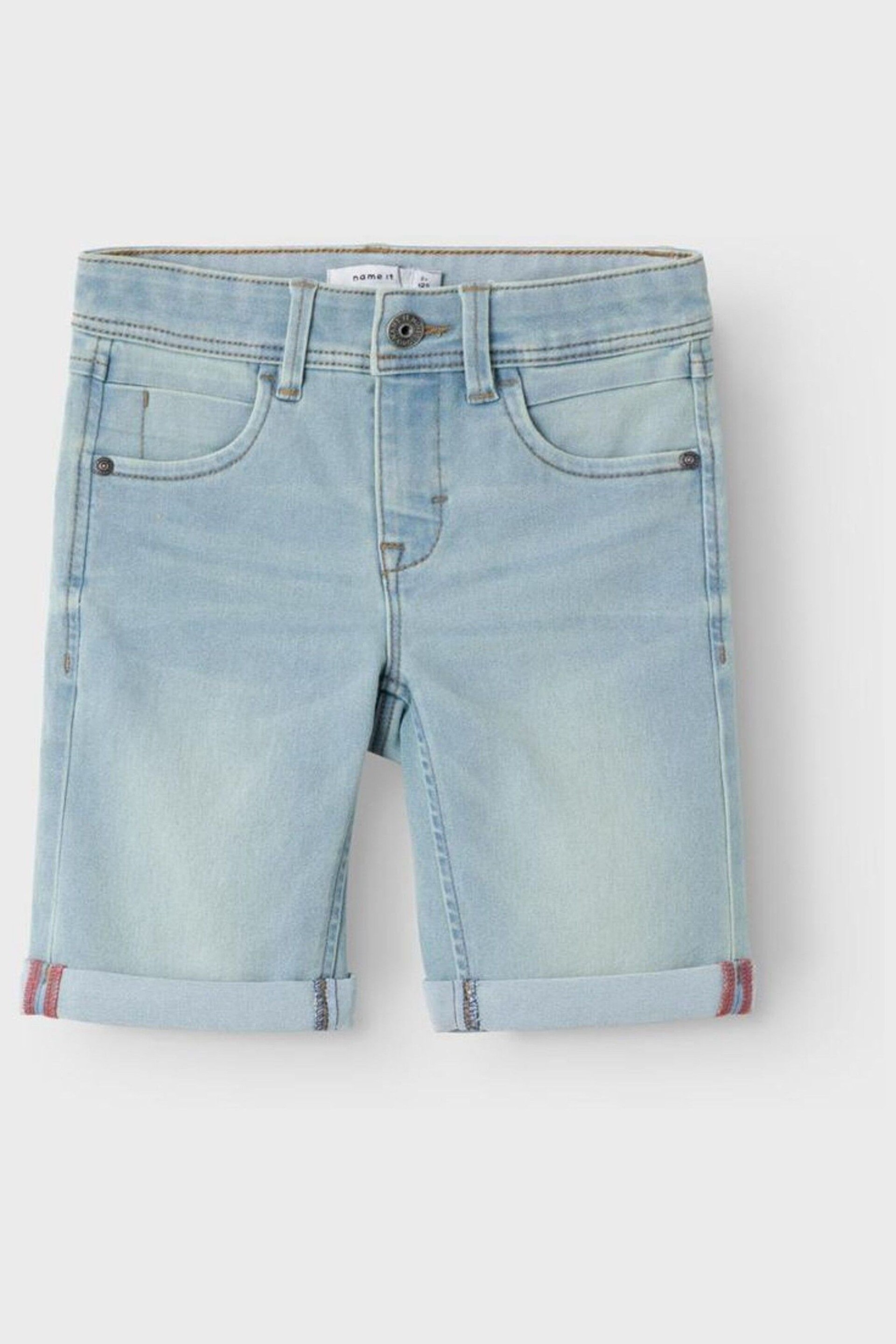 Name It Blue Slim Denim Shorts - Image 3 of 5