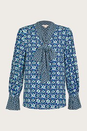 Monsoon Blue Clover Print Pussybow Blouse - Image 5 of 5