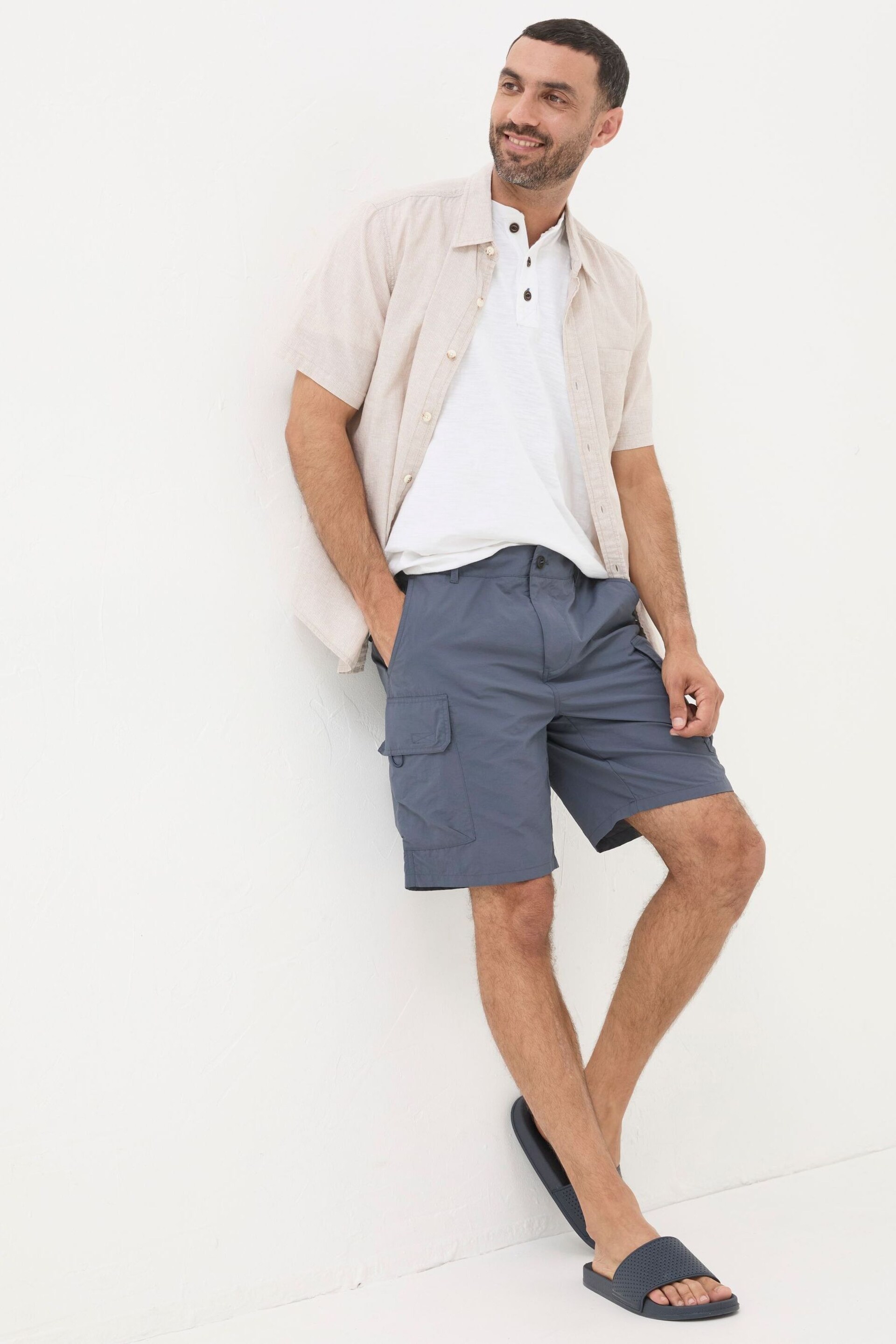 FatFace Blue Snowdon Hybrid Cargo Shorts - Image 2 of 5