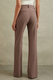 Reiss Mink Neutral Claude High Rise Flared Trousers - Image 4 of 5