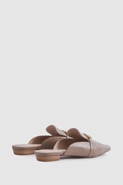 Reiss Taupe Meghan Flat Leather Mules - Image 4 of 5