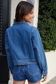 Threadbare Blue Boxy Denim Jacket - Image 2 of 3