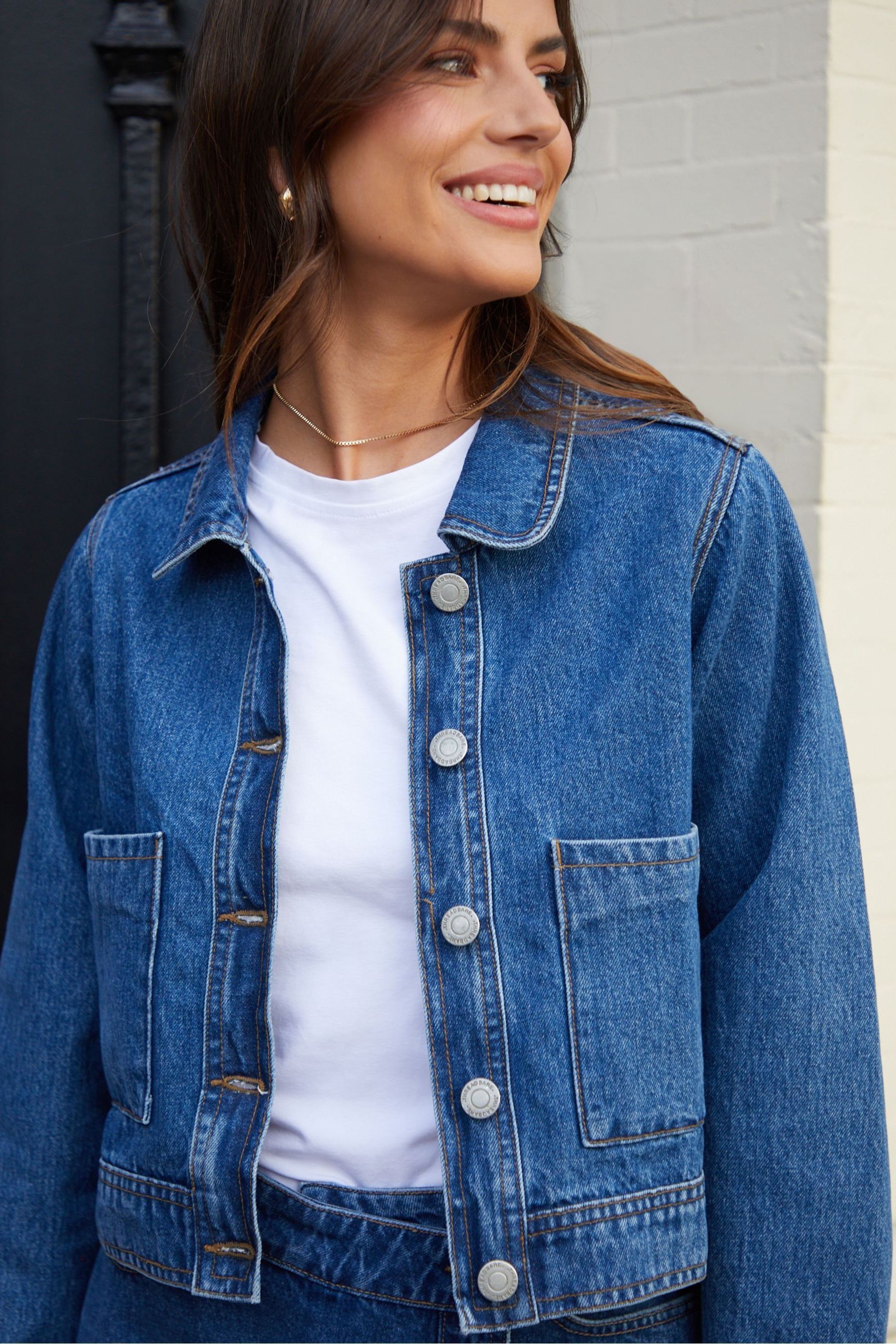 Boxy jean jacket store