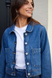 Threadbare Blue Boxy Denim Jacket - Image 3 of 3