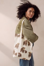 Cream Hamish The Highland Cow 100% Cotton Reusable Bag For Life - Image 1 of 7