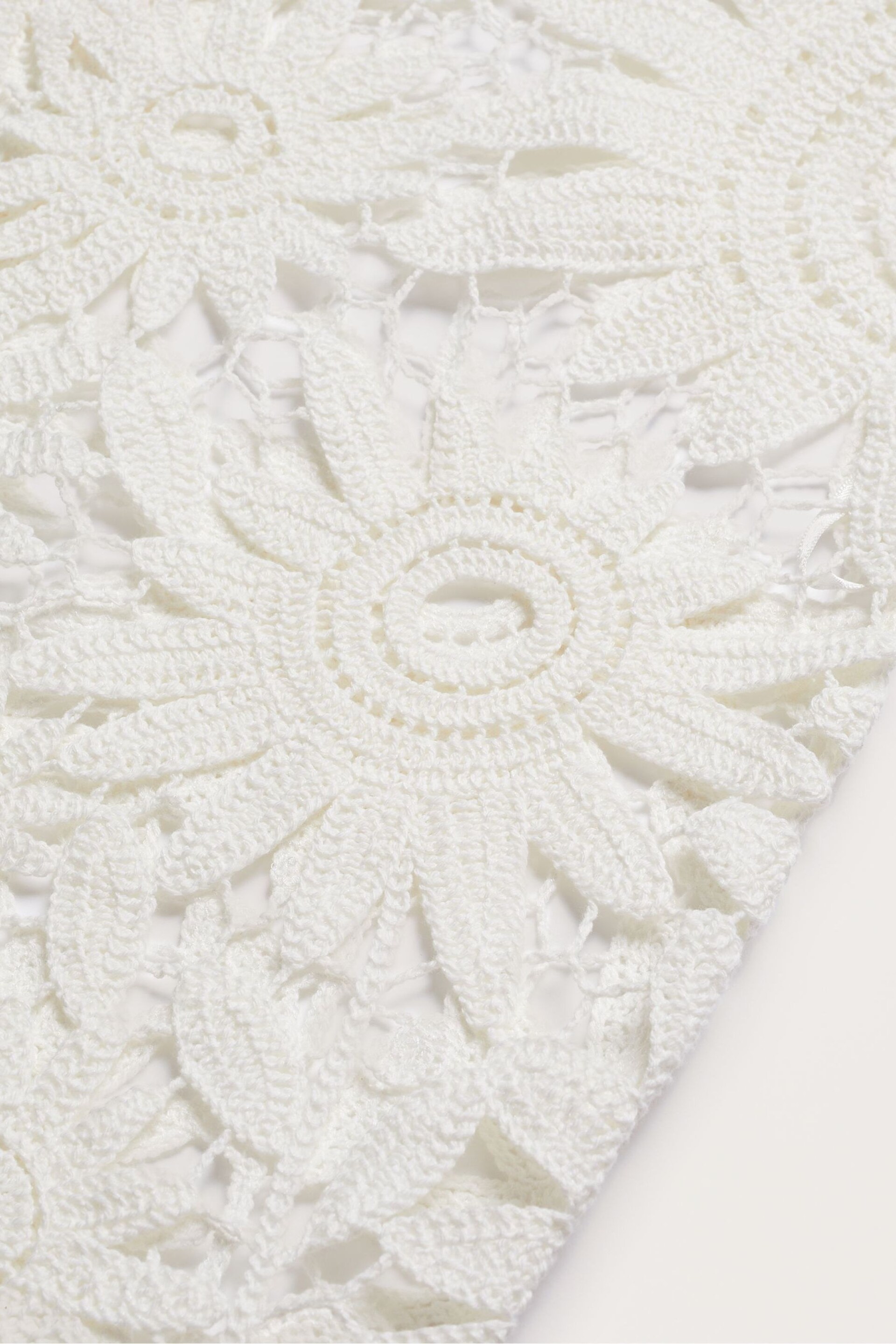 Ted Baker Cream Crochet Sleeveless Corha Midi Dress - Image 3 of 4