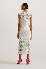 Ted Baker Cream Crochet Sleeveless Corha Midi Dress - Image 4 of 4