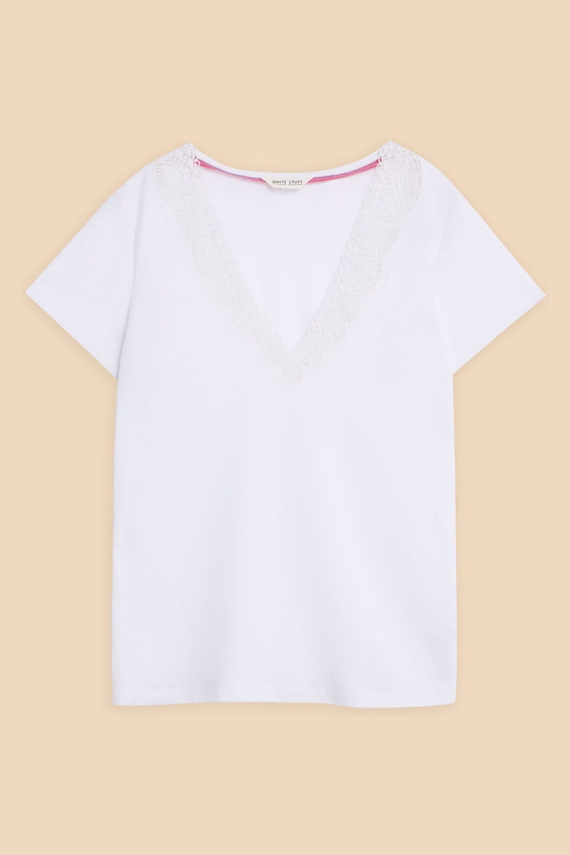 White Stuff White Lace Ellie T-Shirt - Image 5 of 7