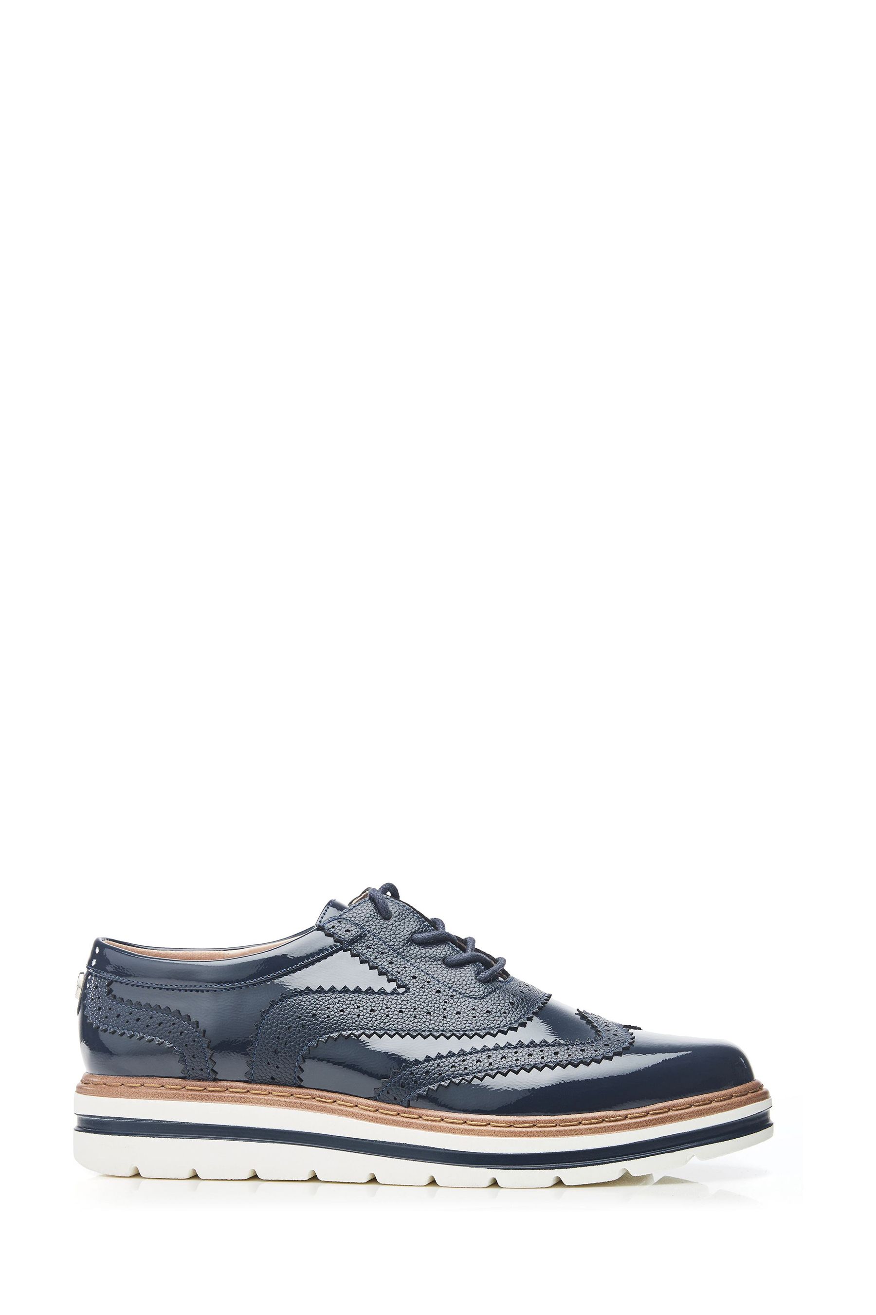 Buy Moda in Pelle Gennisiss Lace up Patent Brogues from Next Luxembourg