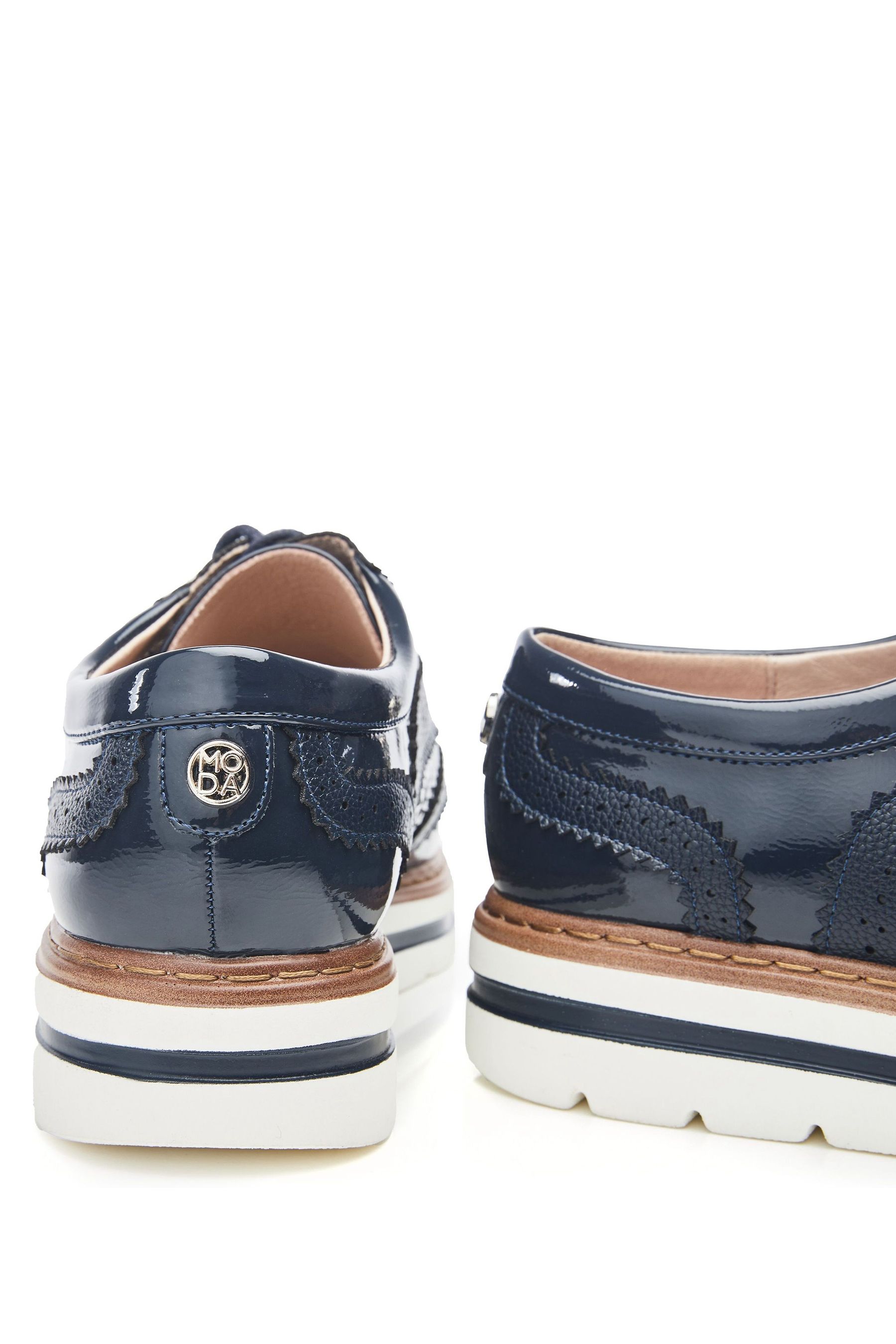 Buy Moda in Pelle Gennisiss Lace up Brogue Detailed Black Shoes Next Ukraine