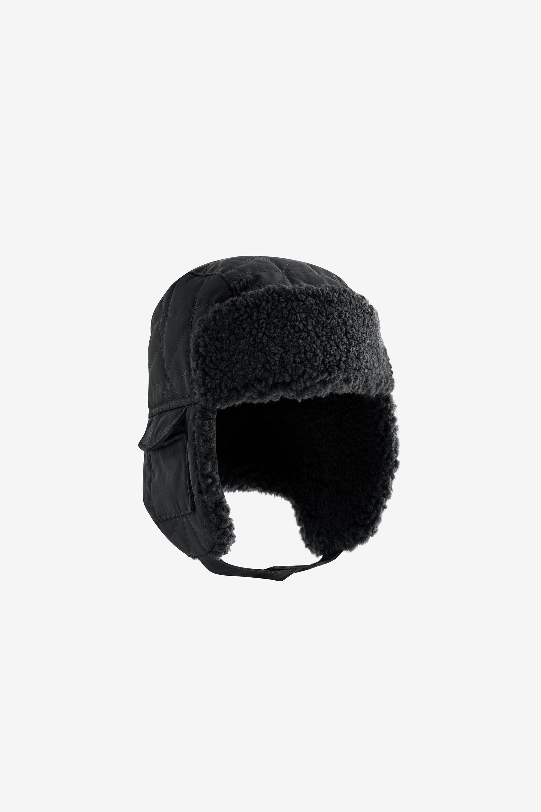 Buy Black Quilted Trapper Hat 3mths 16yrs from the Next UK online shop