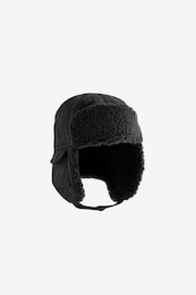 Black Quilted Trapper Hat (3mths-16yrs) - Image 1 of 3