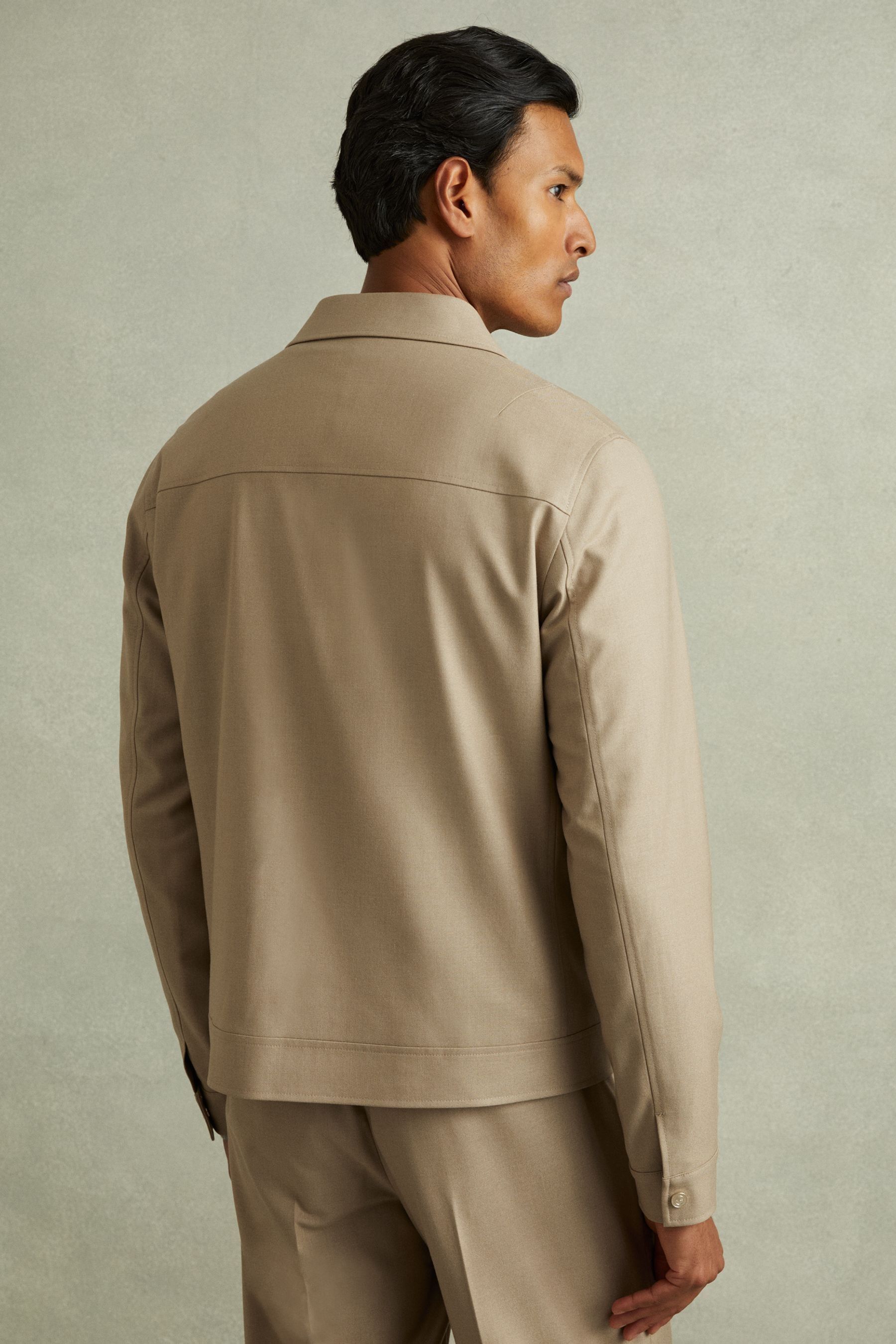 Buy Reiss Light Camel Pound Moleskin Finish Trucker Jacket from Next Lithuania