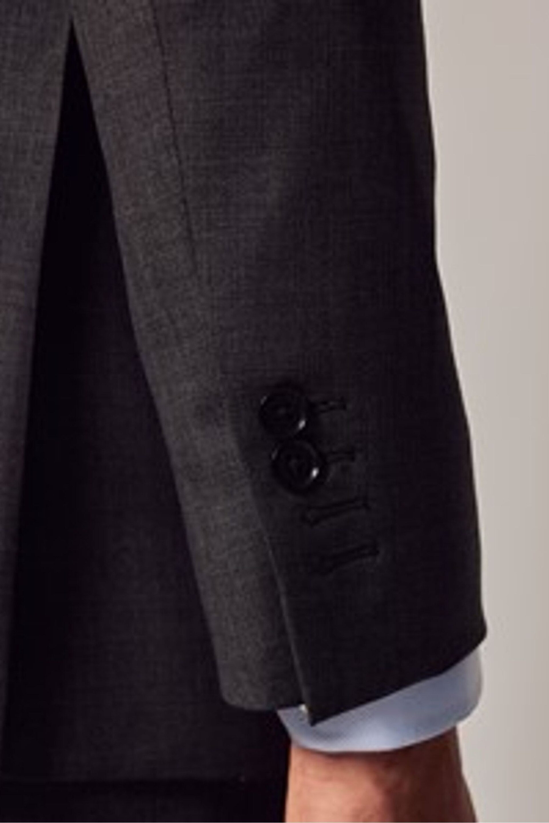Hawes & Curtis Slim Grey Twill Suit Jacket - Image 7 of 9