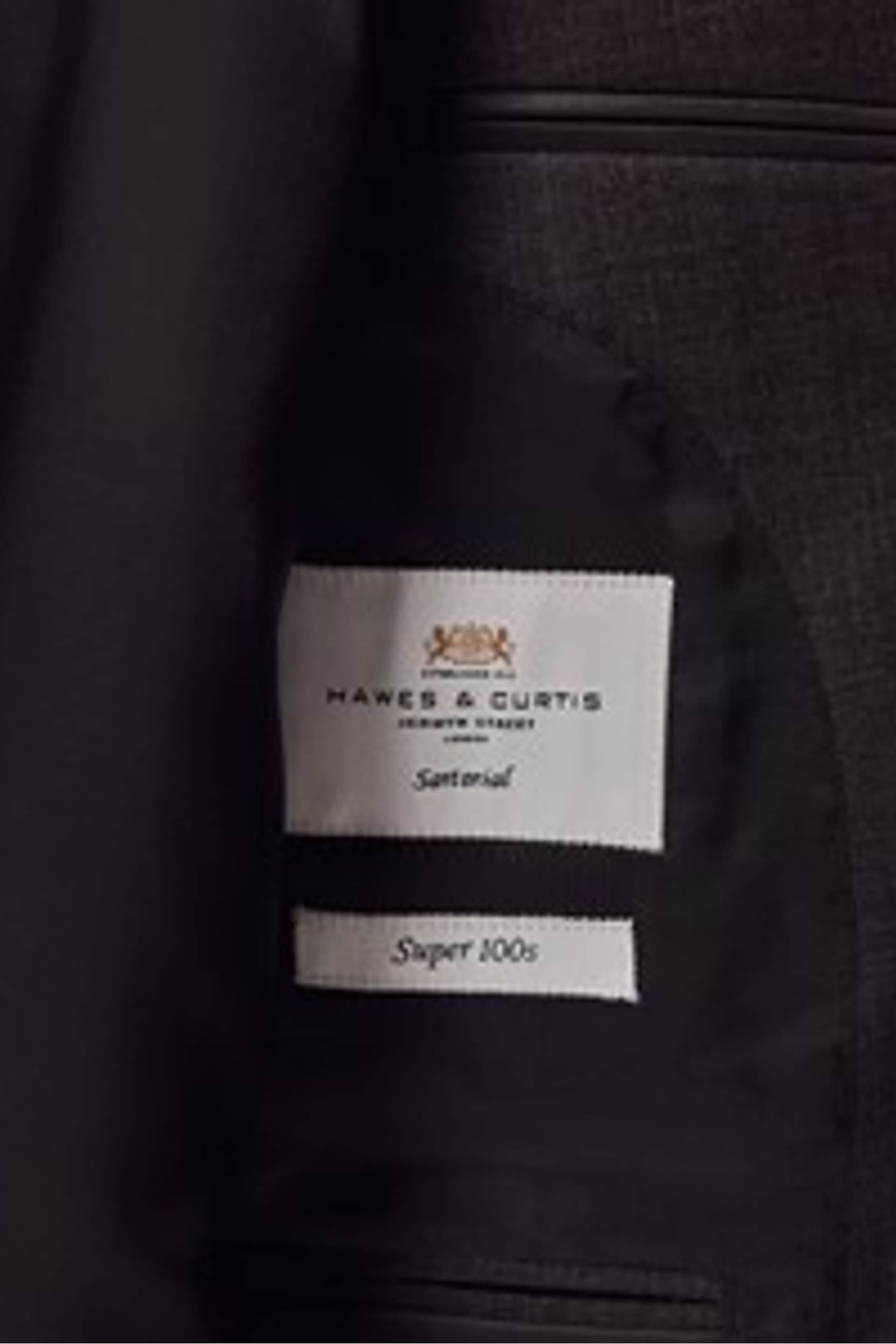 Hawes & Curtis Slim Grey Twill Suit Jacket - Image 8 of 9