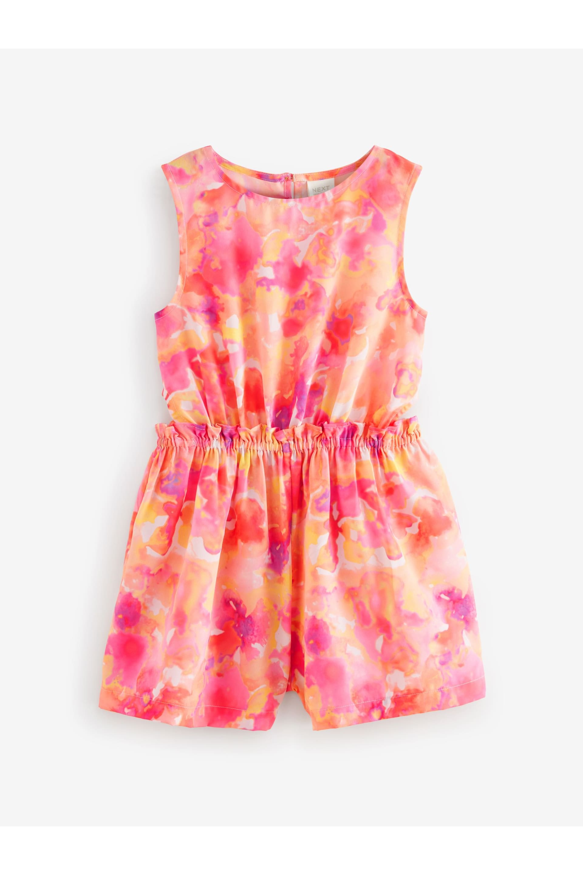 Yellow/Pink Cut-Out Detail Playsuit (3-16yrs) - Image 4 of 6