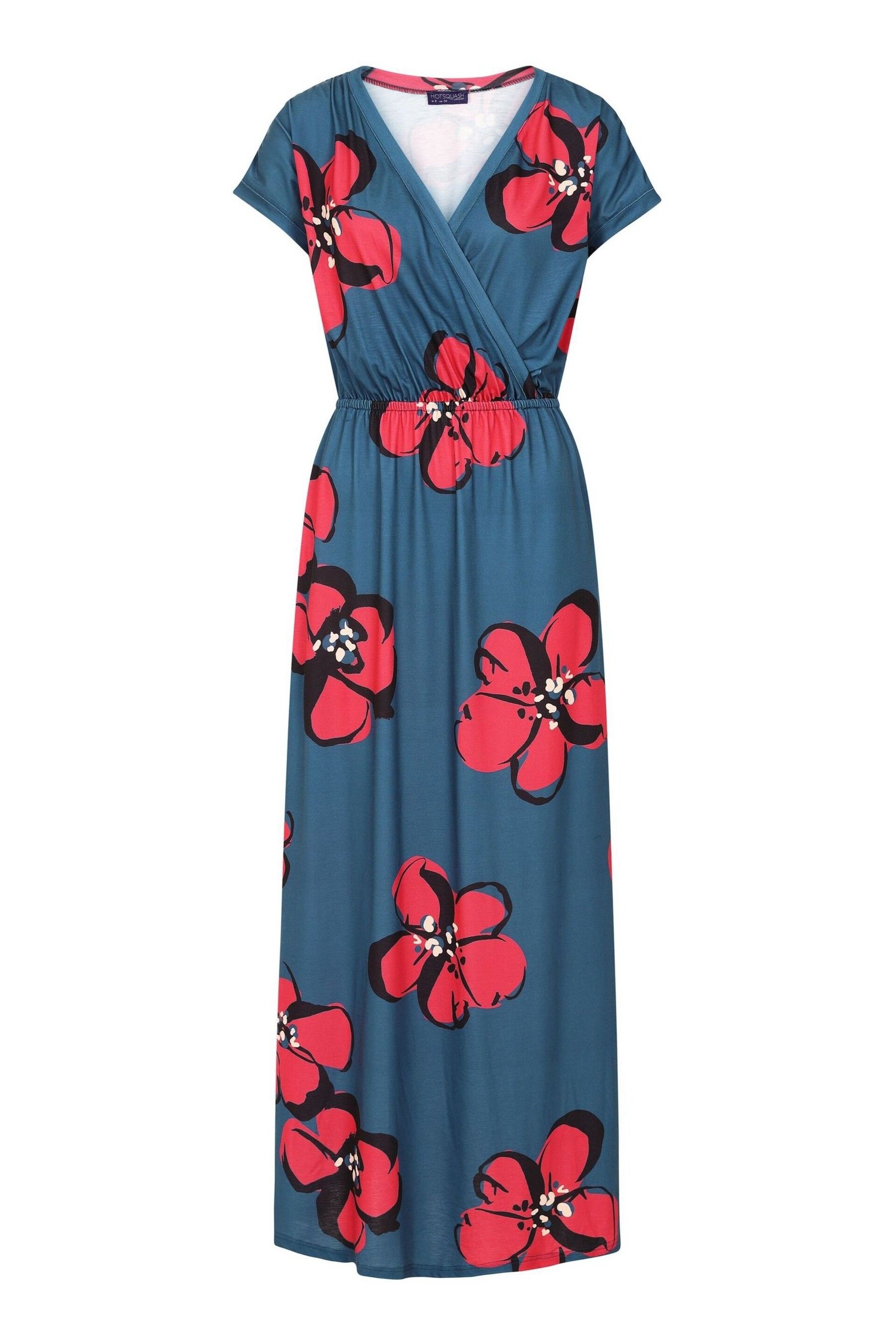 Hot Squash Petite Blue Maxi Jersey Dress - Image 5 of 5