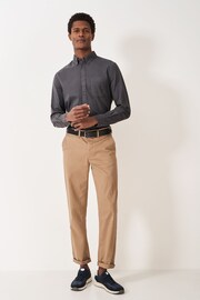 Crew Clothing Company Grey Plain Cotton Classic Shirt - Image 3 of 5