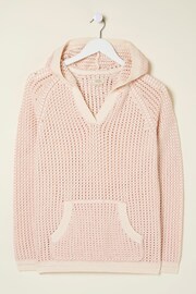 FatFace Natural Stripe Knitted Hoodie - Image 6 of 6
