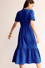 Boden Blue Petite Eve Double Cloth Midi Dress - Image 4 of 6