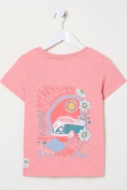 FatFace Pink VW Summer Graphic T-Shirt - Image 4 of 5