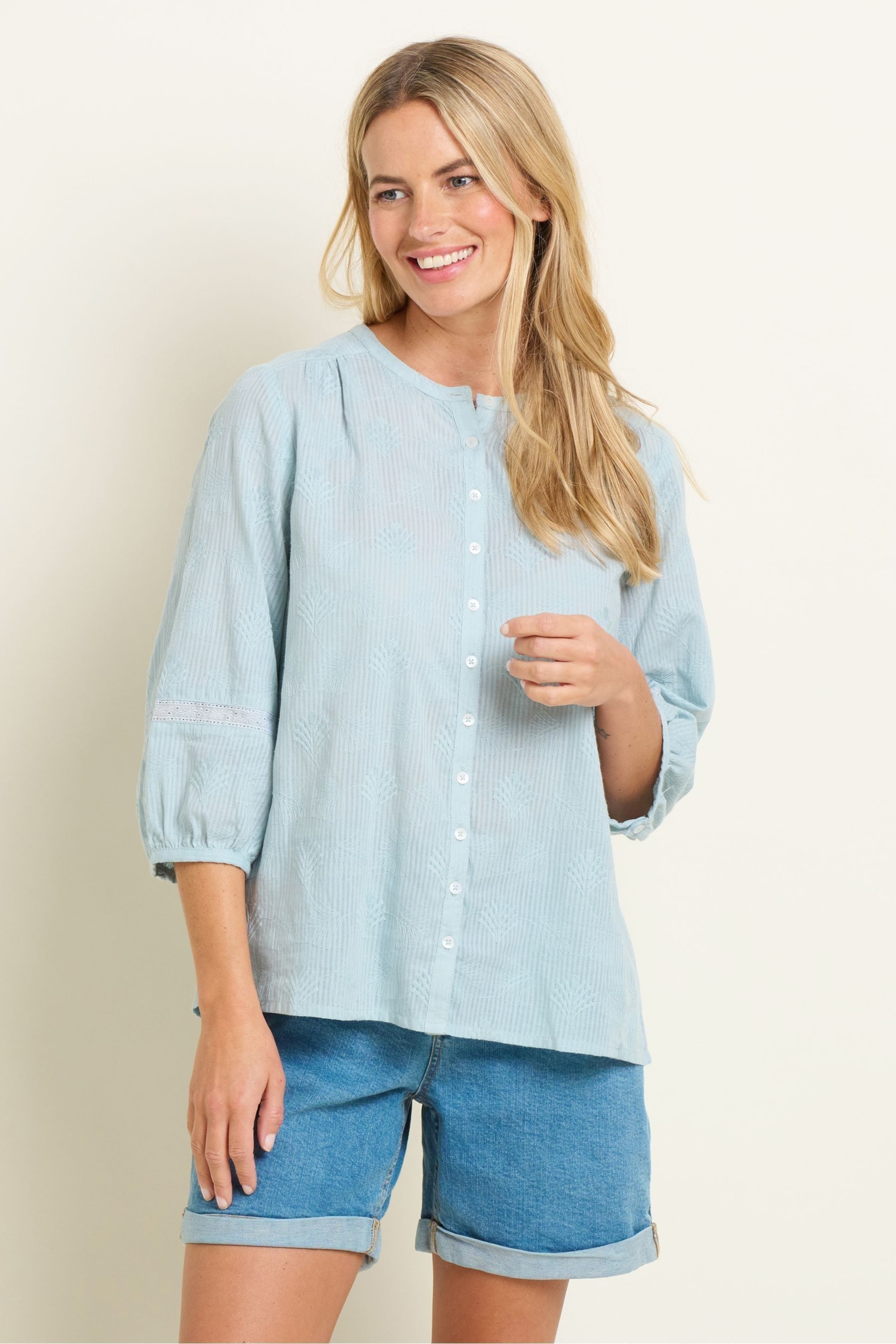 Brakeburn Blue Fan Blouse - Image 2 of 5