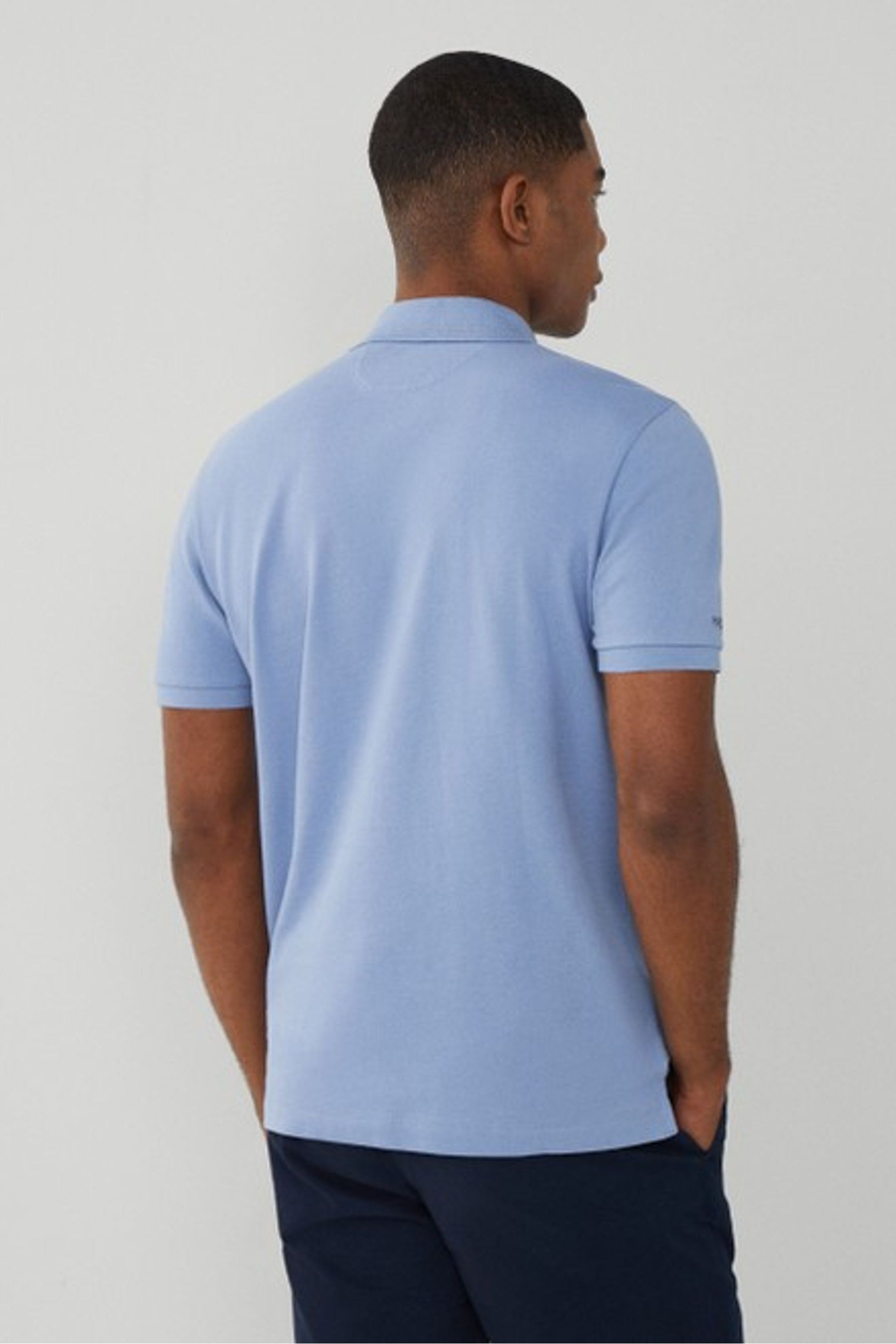 Buy Hackett London Men Blue Short Sleeve Polo Shirt from Next Qatar