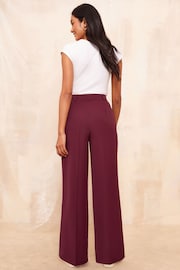 Friends Like These Red Premium Wide Leg Smart Trousers - Image 4 of 4