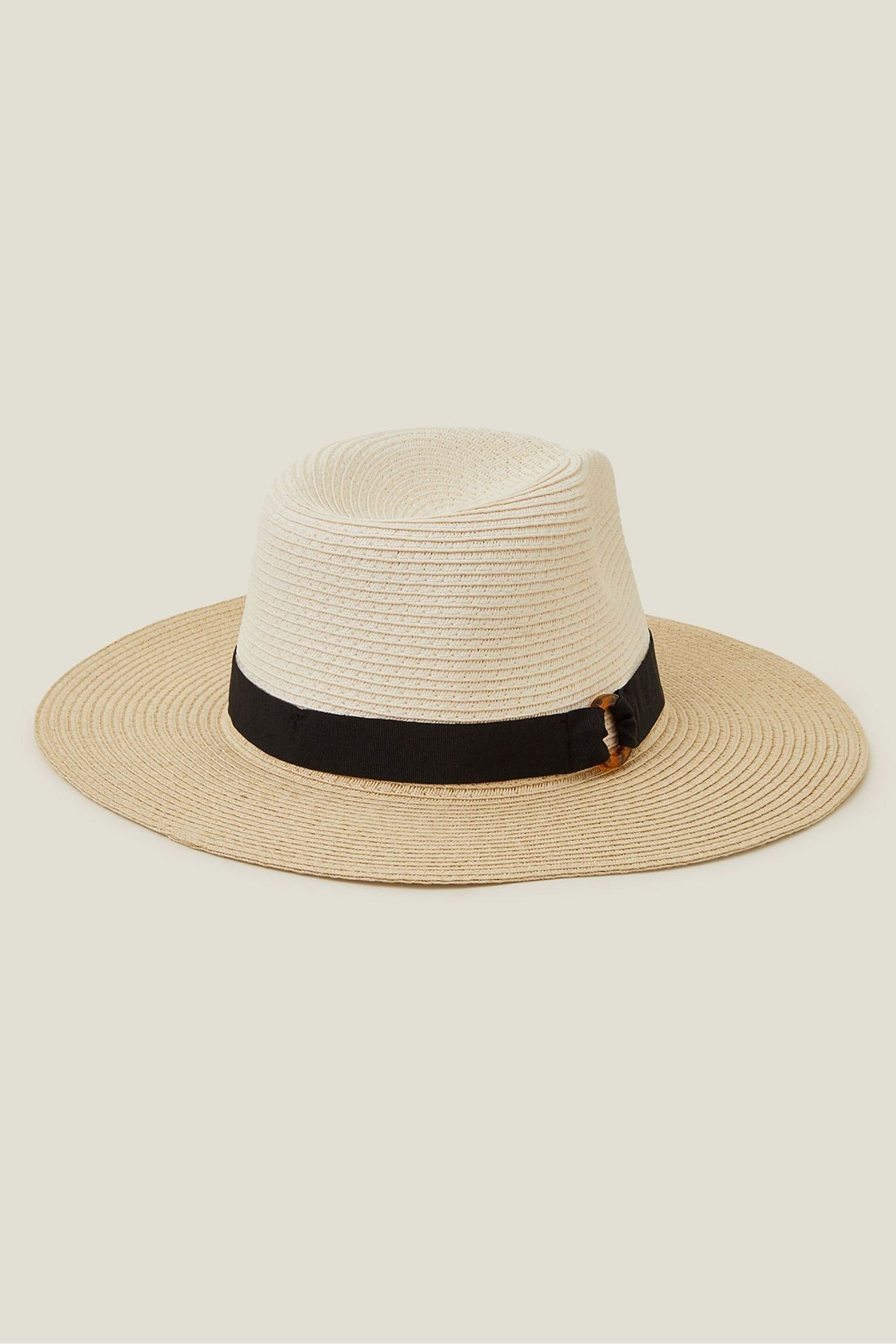 Accessorize Natural Ring Fedora Hat - Image 2 of 3