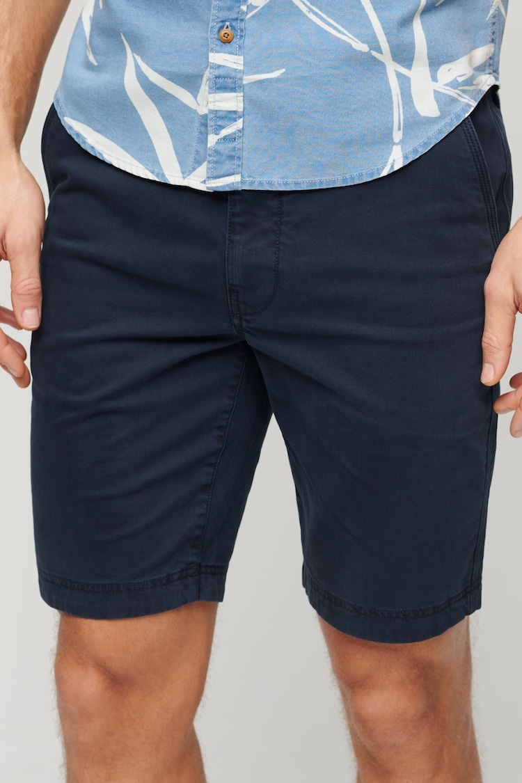 Superdry Blue Officer Chino Shorts - Image 1 of 4