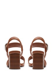 Clarks Brown Leather Siara65 Buckle Sandals - Image 5 of 7